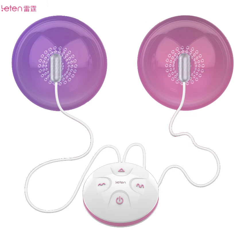 Leten Hands Free Electric Breast Pump Bra Stimulator Massager Tongue Lick Nipple Suction Cups Sucker Vibrator Sex Toy For Woman - Vibrators