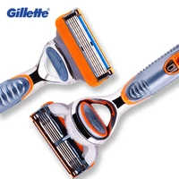 Gillette Fusion Power Razor maszynka do golenia dla mężczyzn twarz broda ścinanie włosów zmywalny Razor zasilany z baterii 5 warstw ostrze 1 paczka 3