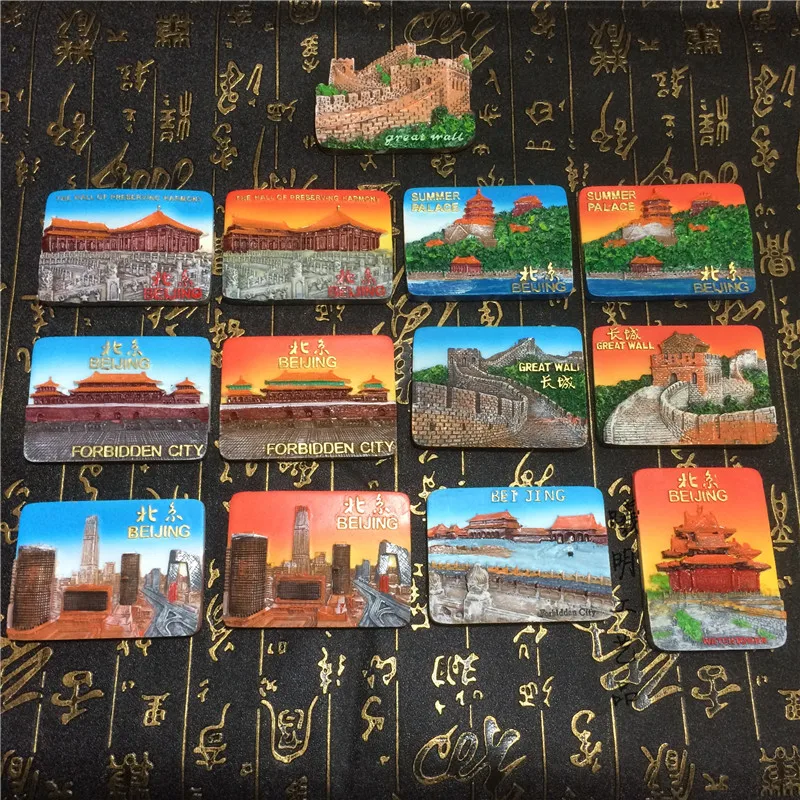 

Beijing China Tourist Souvenir Fridge Magnets The Great Wall Decorative Refrigerator Magnets Home Decoration Kids Gifts