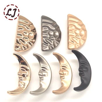 

New 10pcs/lot high quality moon style metal sewing button used for overcoat windcoat garment accessories decorative button DIY