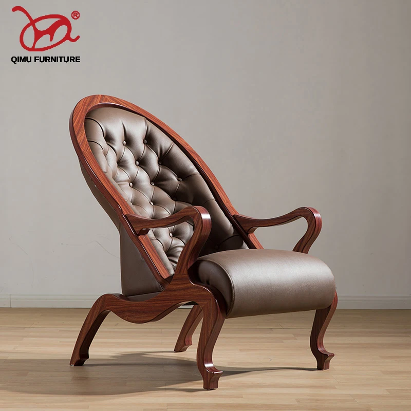 Mordern Leisure Lunch break lazy chair chinese style back-rest chairs antique furniture solid wood armchairs for the living room