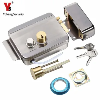 

YobangSecurity Anti-theft Electric Control Release Rim Door Lock Fail Secure Stainless Steel