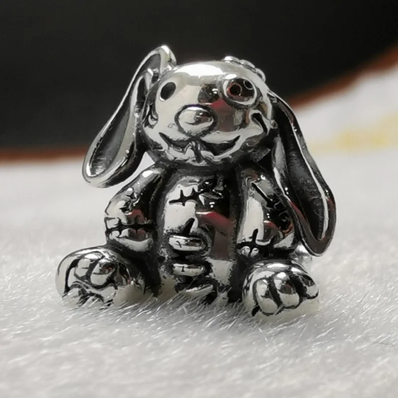 

925 Sterling Silver Animal Beads Mend Rabbit Charms Fit DIY Woman Original Bracelet & Necklace Gift Jewelry