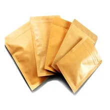 12 размеров, 100 шт, маленькие/большие крафт-бумажные пакеты, пакеты для упаковки пищевых продуктов, зиплок, кофейная посылка для образцов, коричневые крафт-пакеты для чая