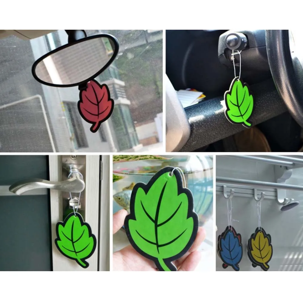 

24pcs/lot Car Air Freshener Auto Shine Paper Hanging Vanilla perfumed/fragrance Leaf Shape