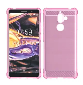 

Case Brushed anti-collision anti-sliding slide airbag air pressure mobile phone protective cover shell For Nokia 7