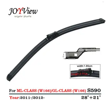 

S590 Wipers Size:28"+21"Fit For Mercedes-Benz ML-CLASS(W166) and GL-CLASS (W166) Wiper blade rubber replacement Ruitenwisser