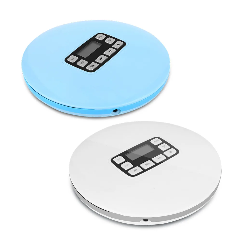 

White EU Plug LCD Portable AUX CD Player + Headphone for MP3/CD/CD-R/CD-RW Disk 2019 new style CD Players