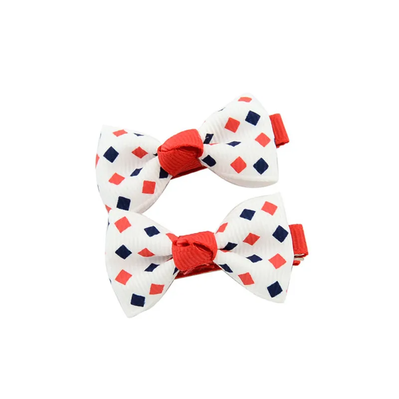 Baby Hairgrips Colorful Dots Ribbon Bow Hair Clip Floral Candy Hairpin Plaid Barrettes Bows Hair Accessories Headwear  (3)