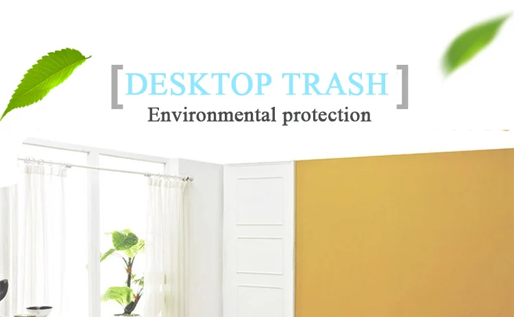 Mini Desktop Trash Can Waste Garbage Paper Basket Small Table Rubbish Bin