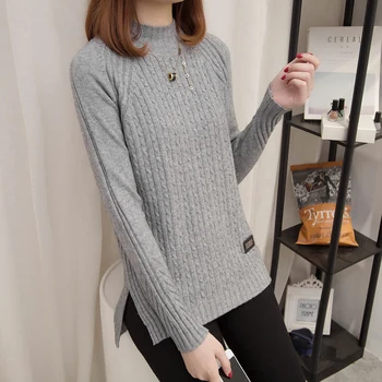 

Roupas femininas inverno Harajuku Autumn Winter Women Knitwear Turtleneck Streetwear Elegant Pullover Sweaters dames trui