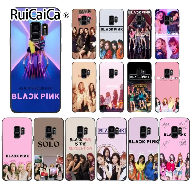 Ruicaica BLACK PINK DIY Luxury High-end Protector Phone Case For GALAXY s5 s6 edge plus s7 s8 s9 | Мобильные телефоны и