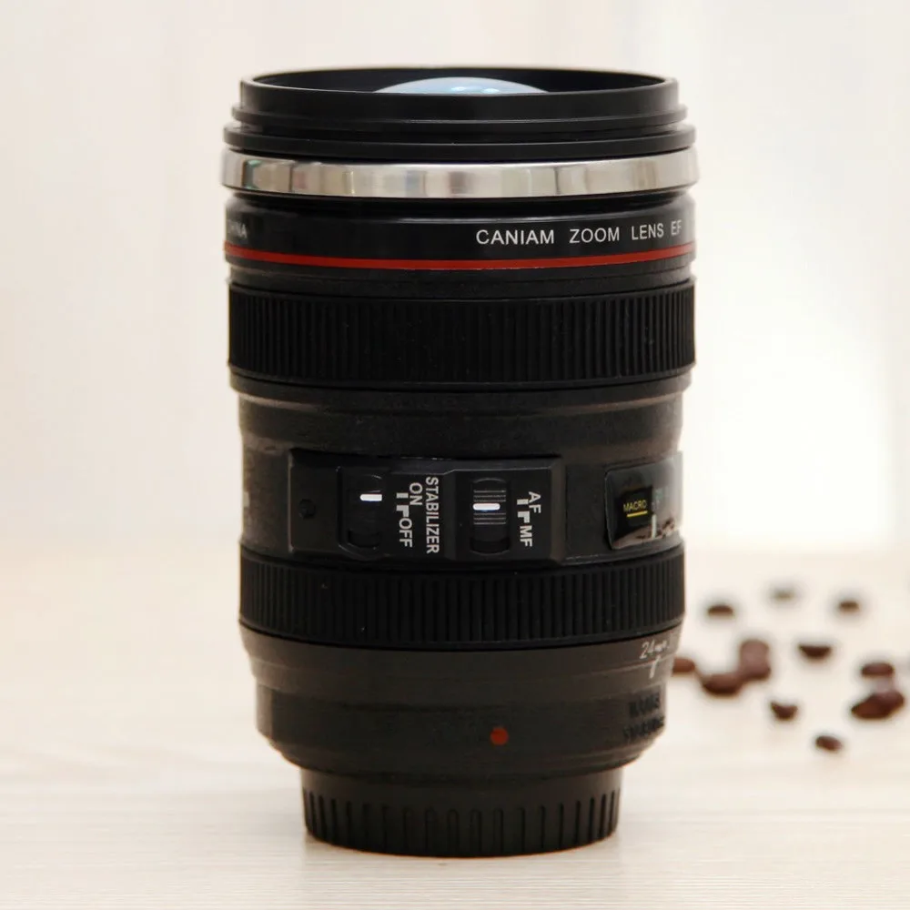 Чашка для объектива камеры 24-105 кофейная чайная кружка термос из нержавеющей стали и крышка объектива