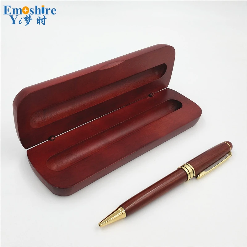 Emoshire Roller Ball Pen Set Vintage Ballpoint Pen with Wood Cufflinks (5)