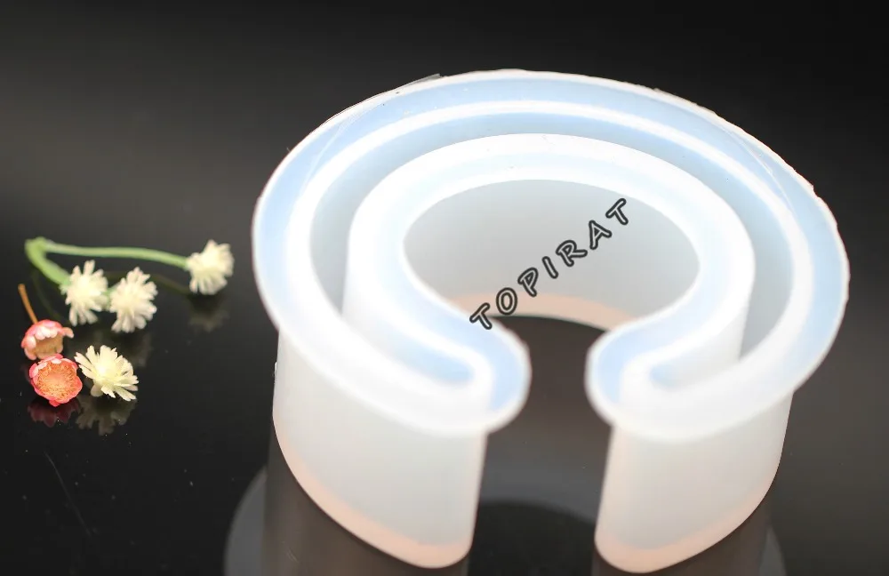 

Newly Updated Clear Silicone Egg Shaped Bracelet Mould For Epoxy Resin Real Flower DIY Mold Open Design Bangle Mould Resin Molds