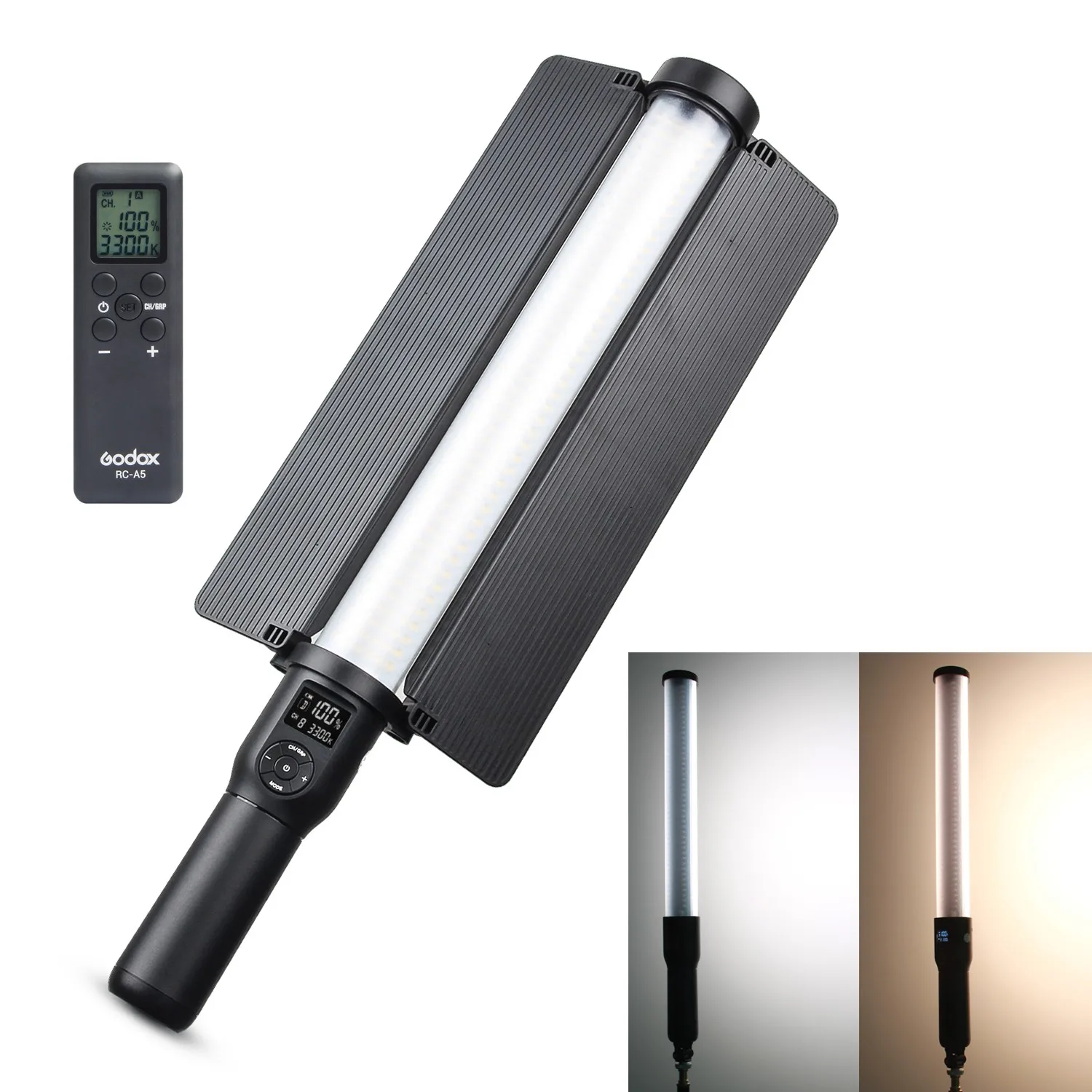 

Godox LC500 3300 K-5600K Adjustable Handle LED Light Stick Built-in Lithium Battery with Remote Control and AC Charger