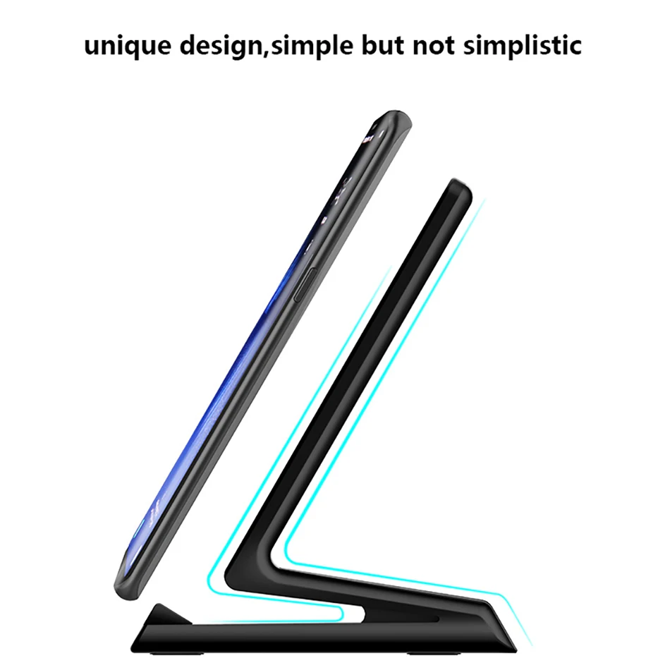 !ACCEZZ Z Shape 7.5W Fast Qi Wireless Charging For iPhone X 8 Plus 10W For Samsung Galaxy Galaxy S9 5W Desktop Charge For Nokia (6)