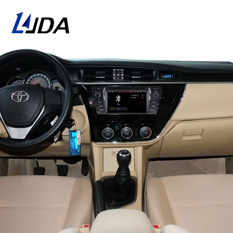 Автомобильный DVD плеер LJDA 2 Din Android 10 для Toyota Corolla 2014 Wifi GPS Радио ГБ + 16 Гб