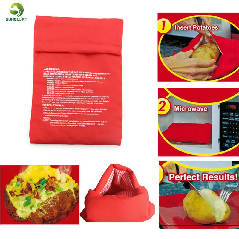 Красный печь картофельный мешок для выпечки картофеля Пособия по кулинарии сумка моющийся мешок для запекания запеченные картофель кармашек для риса печь быстро Кухня инструменты