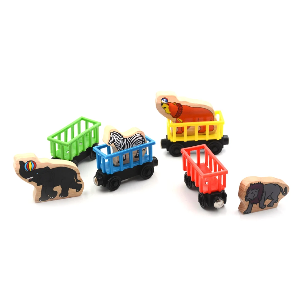 1 шт. высокое качество деревянный Паровозик детские животные модель игрушки магнитный поезд Дети Рождественские игрушки, подарки