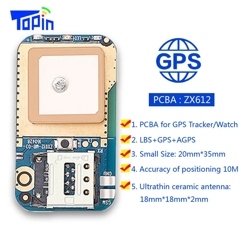 Hot ZX612 Mini Hidden GPS Tracker Positioner Locator SOS Alarm Web APP Tracking High Integration PCBA
