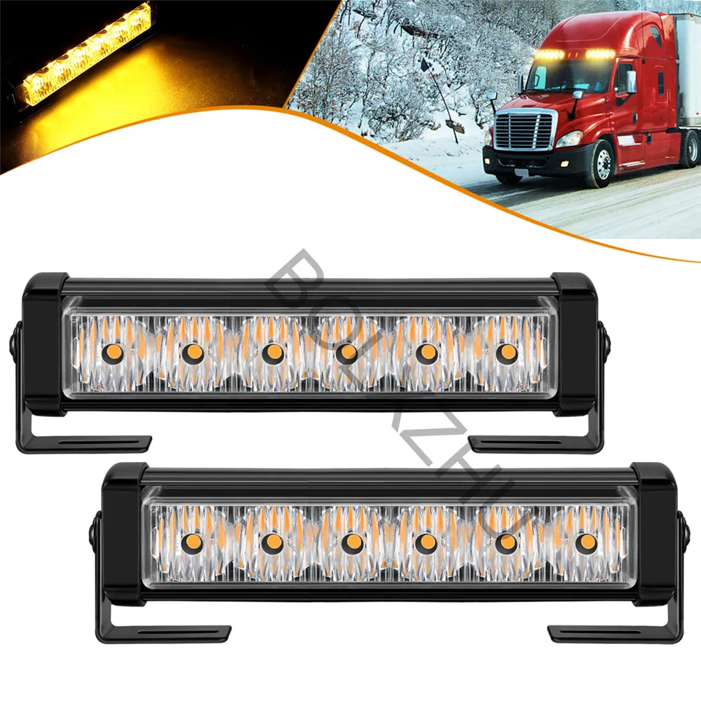

12V Red Blue Yellow LED Car strobe light bar Ambulance Police Vehicle Emergency flash warning light auto Traffic signal lamp