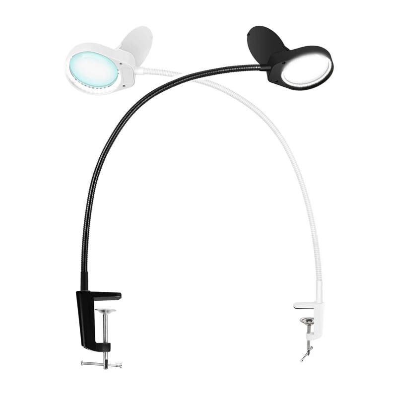 

Lighted Clip-on Table Top Desk LED Lamp inspection magnifier 3X 10X