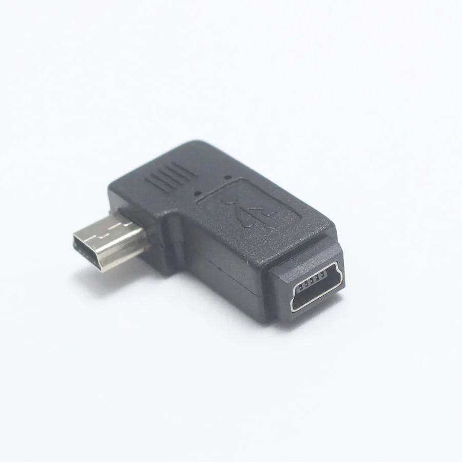 1 шт. 90 градусов левый и правый угловой мини-usb 5-контактный разъем для Micro USB Мужской адаптер для синхронизации данных разъем Micro USB для мини-usb разъем