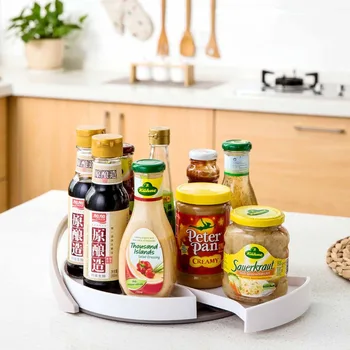 

Pull-Out Drawer Container Kitchen Spice Seasoing Storage Racks Holders 360 Degree Rotation Kitchen Organizer