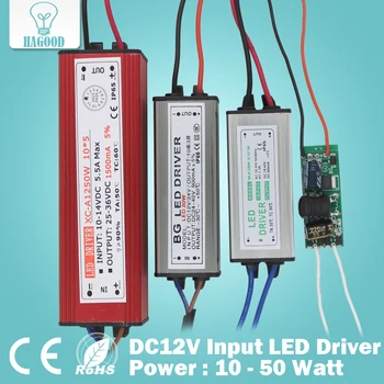 

DC12V LED Driver Transformer Power Supply Adapter 10-50W Waterproof IP65 for DIY Led Floodlight Lighting Fixtures