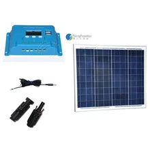 Zonnepaneel Camping 12v 50w Photovoltaic Cell Solar Charge Controller 10A 12V/24V MC4 Connector Cable RV Car Boat LED Camping