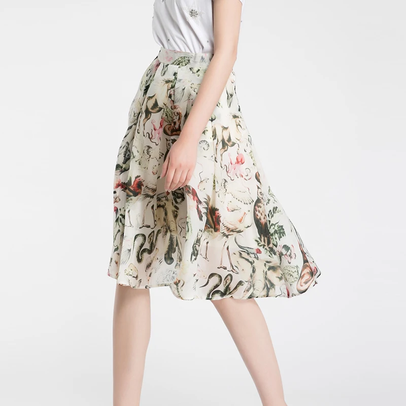 Женская животных/цветочный принт юбка из органзы|organza skirt|a skirtskirt a |