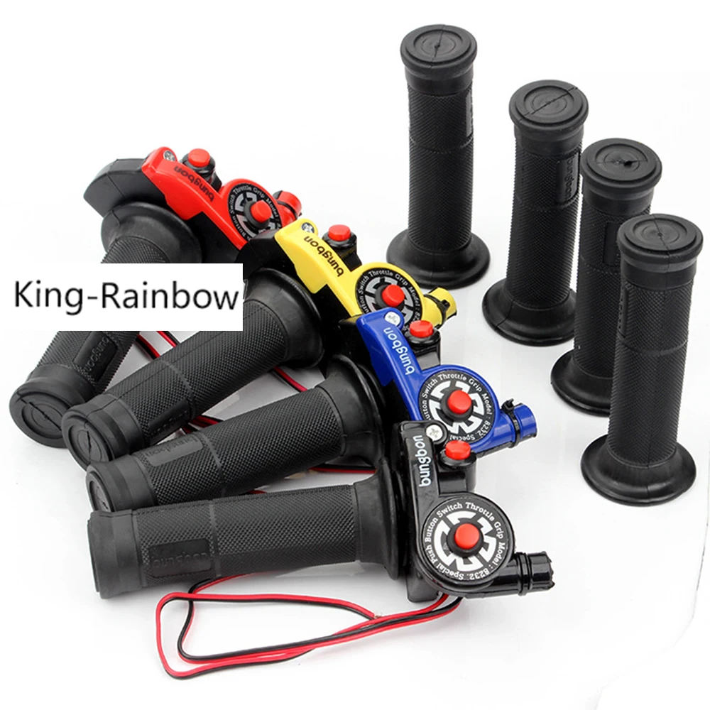 

7/8" 22mm Motocross Hand Grips with Throttle Control Refuel Ignition Kill On-Off Switch Universal for ATV Quad Buggy Dirt Bike
