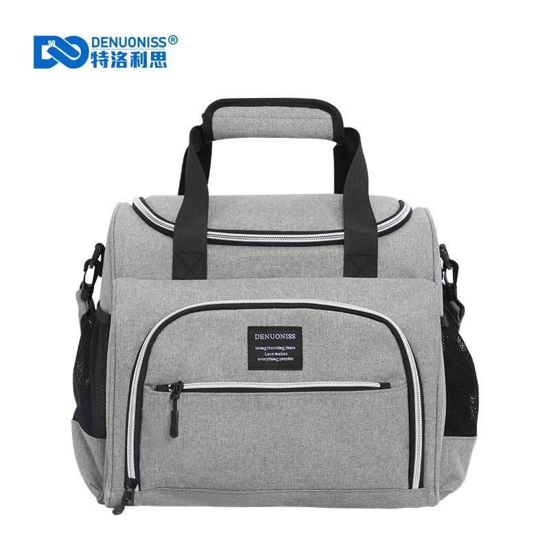 

denuoniss Large Insulated Lunch Bag Reusable Lunch Box Picnic Cooler Bag for Men Women Kids Adjustable Shoulder Strap