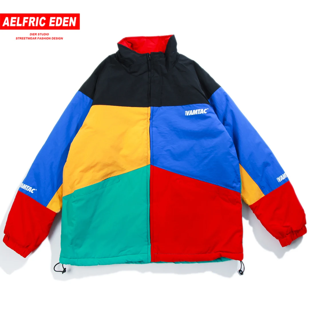 Aelfric Eden зима теплая Повседневные куртки человек Цвет соответствия флис толстые