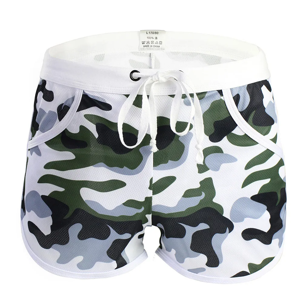 Сексуальные мужские шорты с CHAMSGEND ремнем, мужские шорты для плавания, плавательные трусы, камуфляжные сексуальные шорты для плавания, подарки, 1 шт - Цвет: Camouflage