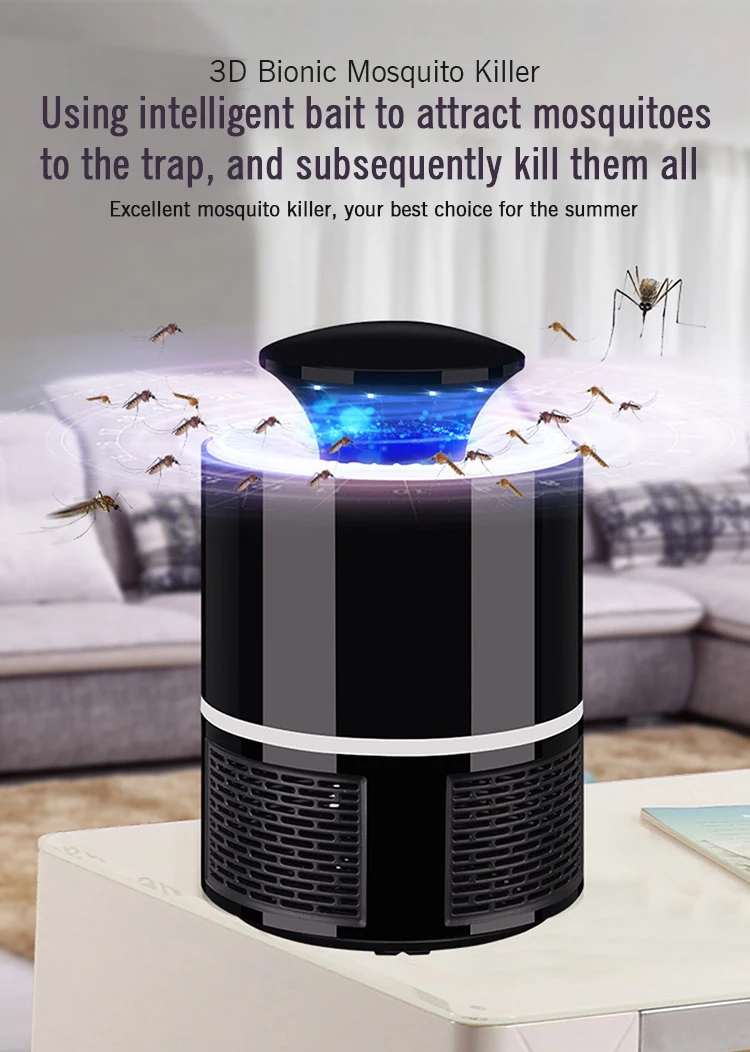 Mosquito killer USB Электрический комаров killer лампа Фотокатализ немой домашний светодиодный жучок ловушка для насекомых Zapper ловушка без излучения