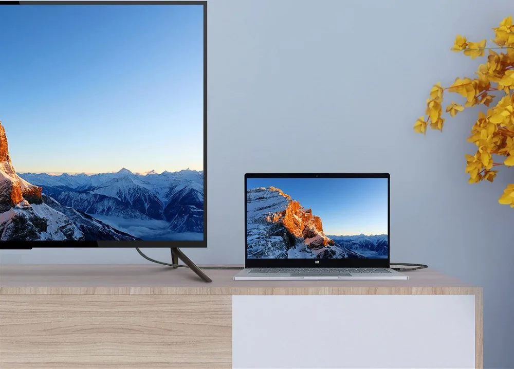 Xiaomi mijia type-C к HDMI HD экранная линия поддержки 4K* 2K 60Hz HD Передача видеосигнала, для ТВ проектора