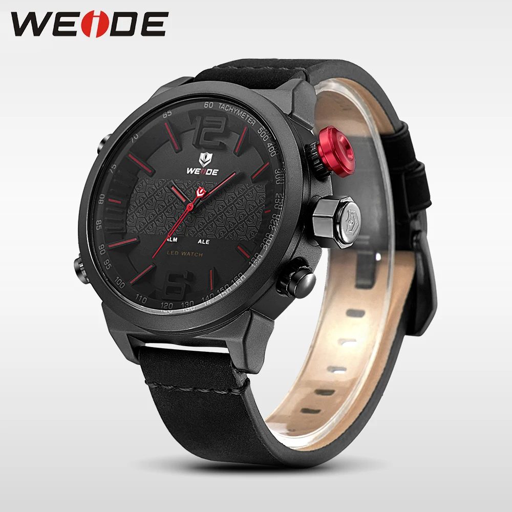 Weide Brand Luxury watch New Hot Men Sports leather Watches LED Digital Quartz Wrist Watches business analog men watch steampunk Weide Brand Luxury watch New Hot Men Sports leather Watches LED Digital Quartz Wrist Watches business analog men watch steampunk
