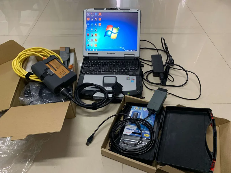 Escáner de disco duro 2in1 para bmw icom a2 b c con software icom de 201905 v y vas5054a vas 5054a