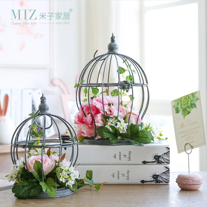 1276 44 De Réductionzim 1 Pièce Artificielle Fleur Jardin Décoration Accessoires Artificielle Plantes Cage à Oiseaux Suspendue Pour La Décoration