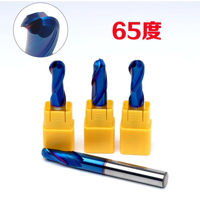 

Ball-end Cutter HRC65# CNC Stainless Steel Tungsten Alloy Ball Mill Ball Cutter R1-R10 Ball Knife Mill Two Blades