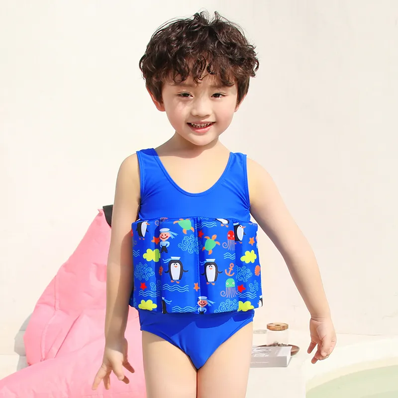 Baby Boys Girls Float Suit Swimsuit Toddler Kids One Piece Buoyancy Swimwear Kids Float Swimsuit