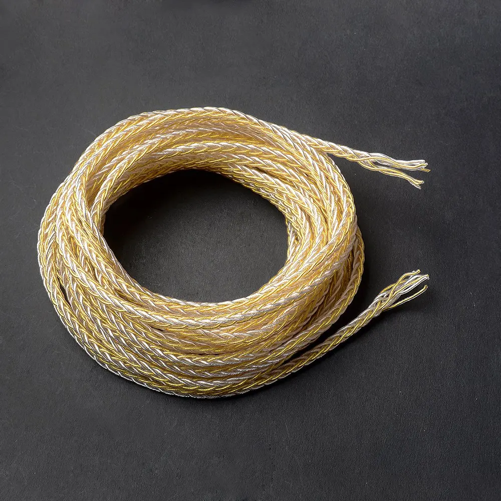 

OKCSC Oxygen-Free Copper OFC 19 Cores*0.08mm DIY Headphone Cable Wire HiFi Eearphone Upgrade Cables