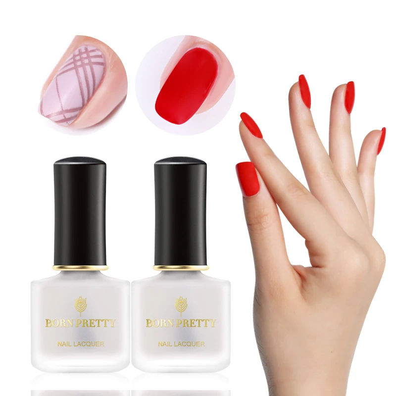 Базовое покрытие для ногтей BORN PRETTY прозрачное матовое 2 в 1 6 мл