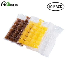 10 шт./компл. DIY одноразовый лед пакеты для кубиков поднос для льда пресс-форма самоуплотнение быстрее замораживание форма под лед-изготовление сумок поп-мороженое производители
