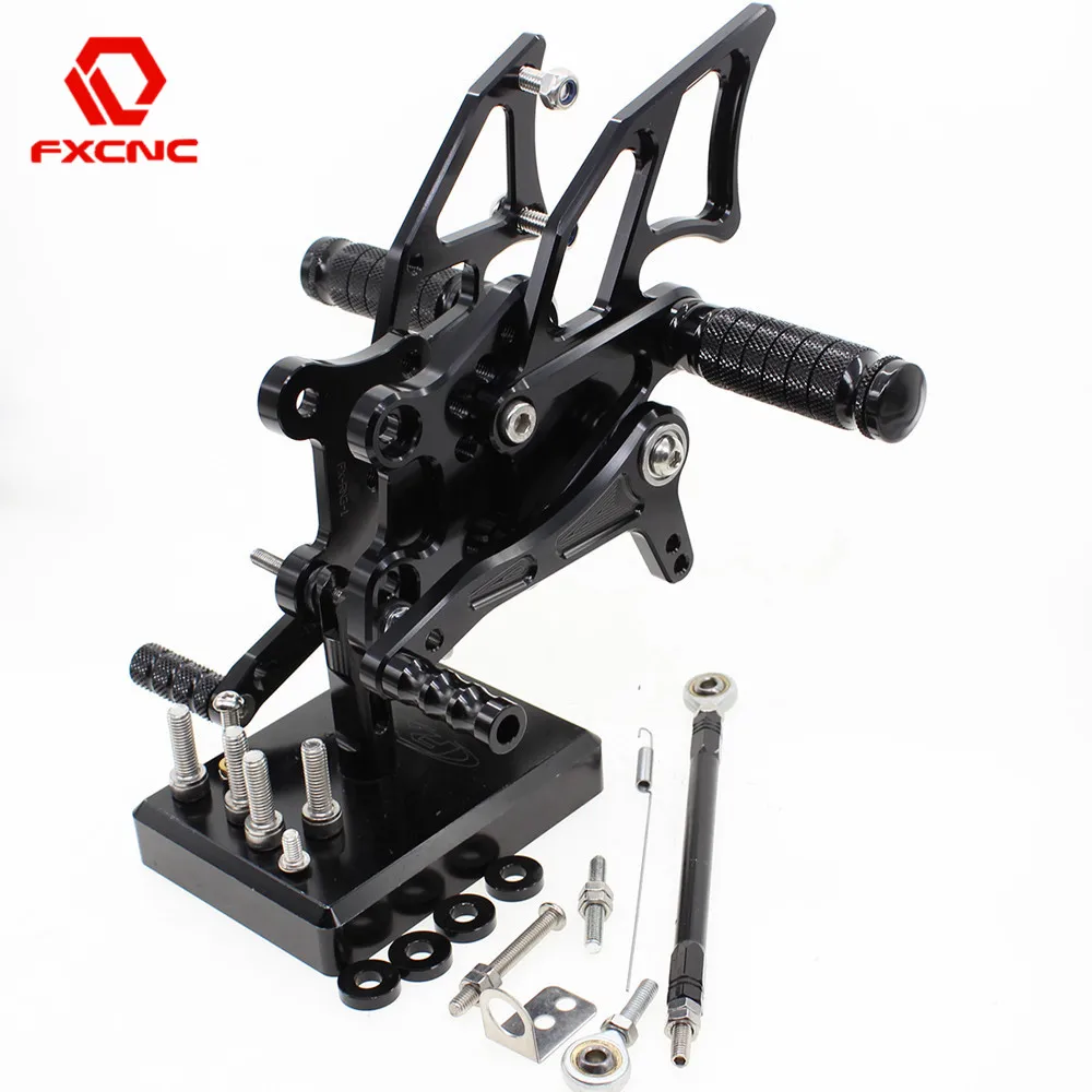 Для YAMAHA YZF R25 2015 2016 R3 CNC Алюминиевый Регулируемый мотоцикл Rearsets задний комплект