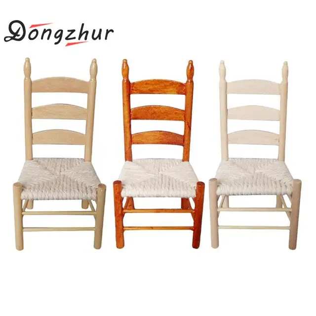 Special Price Dongzhur 1:12 Doll House Mini Furniture Model European Retro Dining Chair Study Room Cotton Chair 3 Colors Wooden Chair Special Price Dongzhur 1:12 Doll House Mini Furniture Model European Retro Dining Chair Study Room Cotton Chair 3 Colors Wooden Chair
