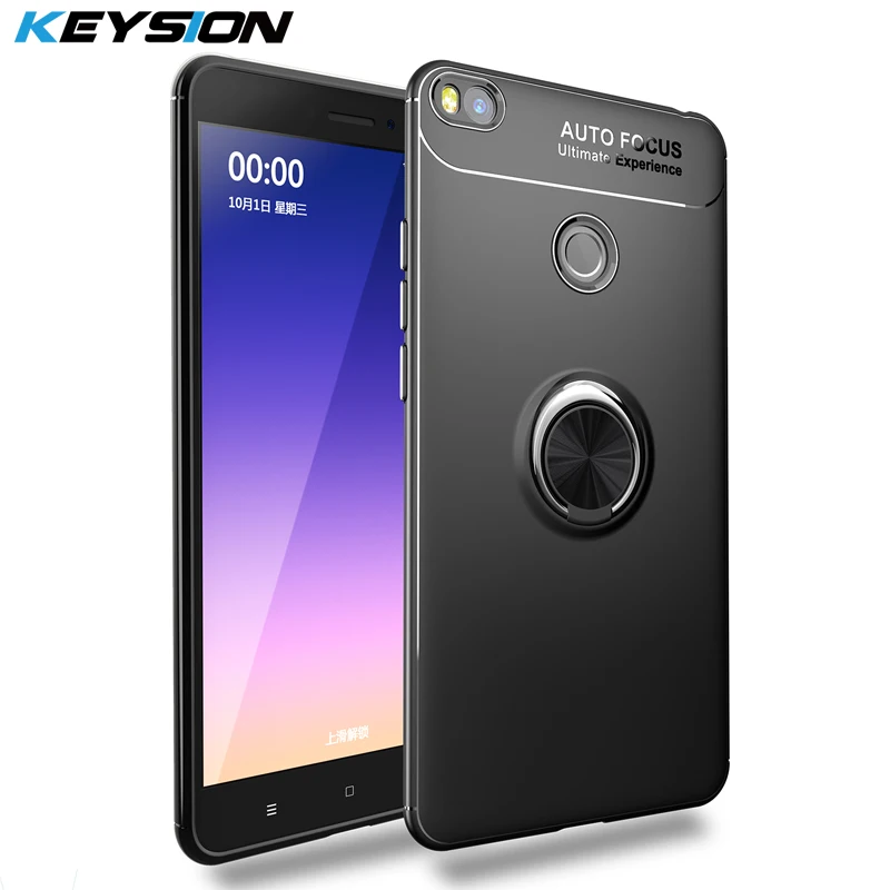 Роскошный чехол KEYSION с кольцом держателем для телефона Xiaomi Mi Max 2 магнитная