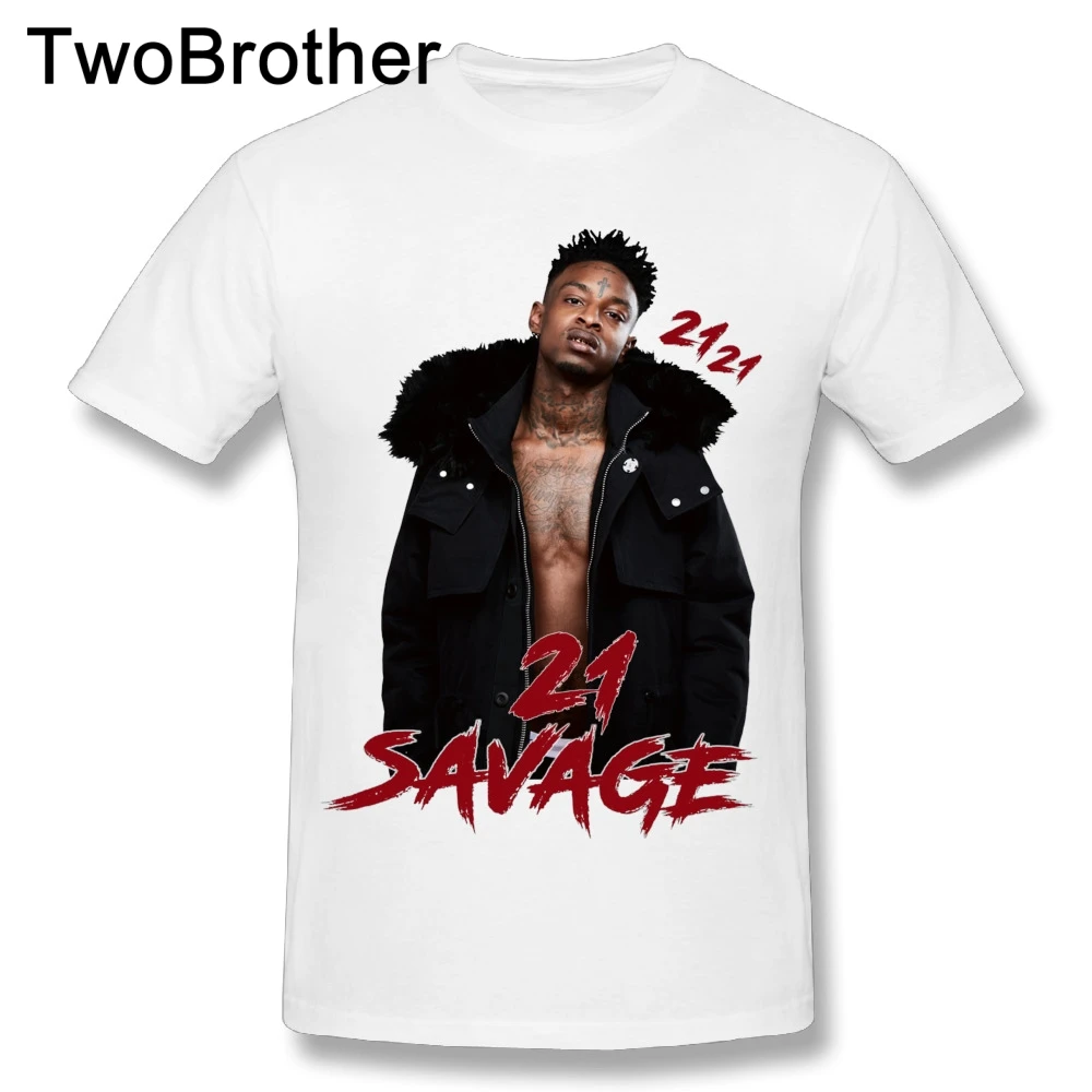 Новинка Для мужчин 21 SAVAGE Футболка отличная Дизайн футболки Топ футболка модные |